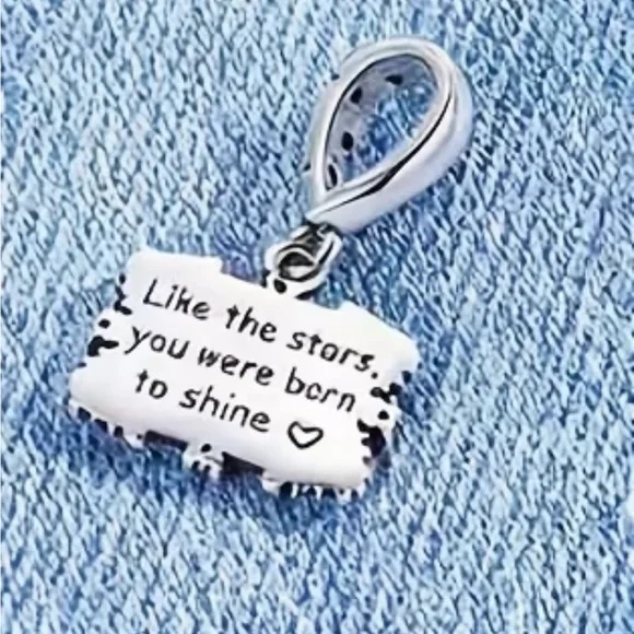 Elegant Blue and Silver Charm Bracelet - Picture 3 of 4